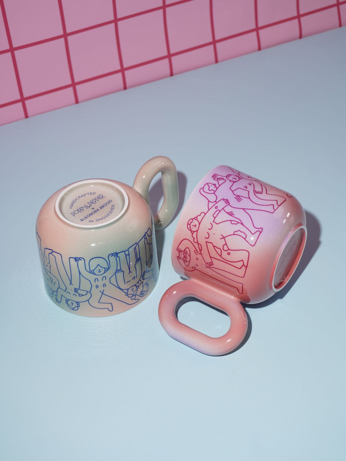 Naked Heart Friendship Mugs Set – Blueberry & Lychee 500ml