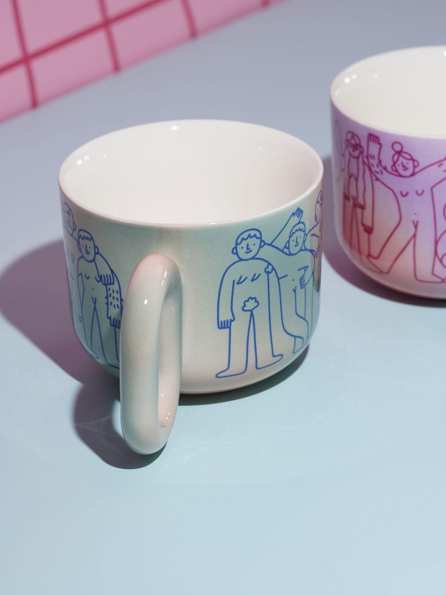 Naked Heart Friendship Mugs Set – Blueberry & Lychee 500ml