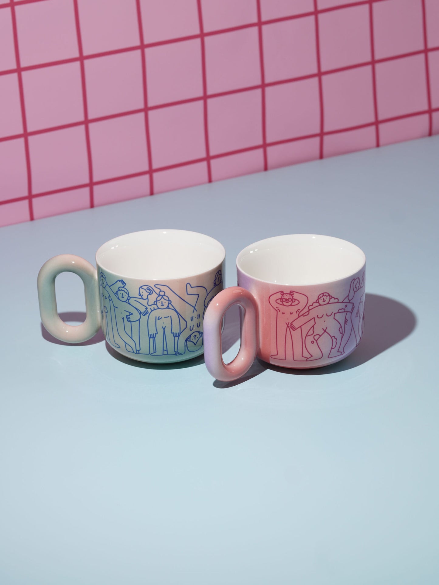 Naked Heart Friendship Mugs Set – Blueberry & Lychee 500ml