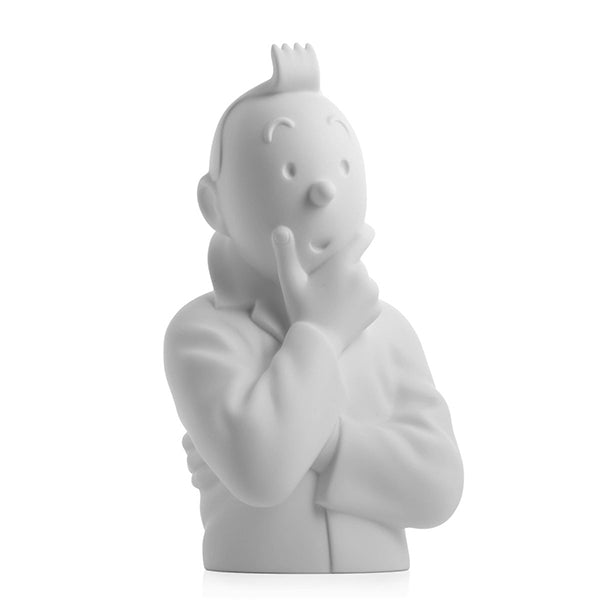 Porcelain Bust - Tintin Thinking Matt 12cm - Mu Shop