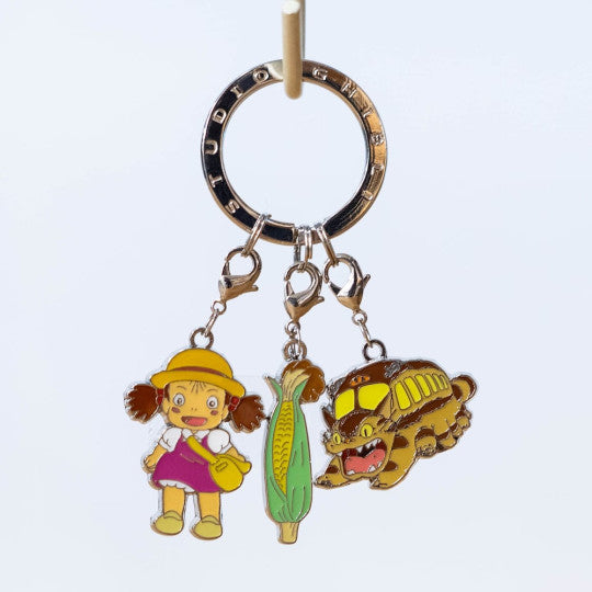 Metal Key Holder Mei & Catbus & Corn - My Neighbor Totoro
