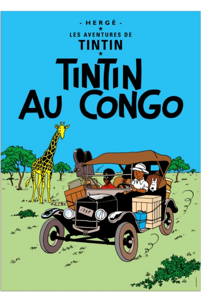 POSTCARD BOOK COVER - Tintin Au Congo - Mu Shop