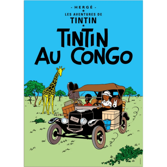 POSTCARD BOOK COVER - Tintin Au Congo - Mu Shop