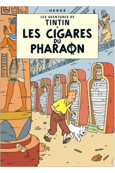 POSTER BOOK COVER - Les Cigares Du Pharaon - Mu Shop