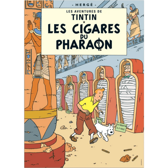 POSTER BOOK COVER - Les Cigares Du Pharaon - Mu Shop