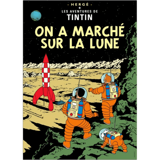 POSTER BOOK COVER - On A Marche Sur La Lune - Mu Shop