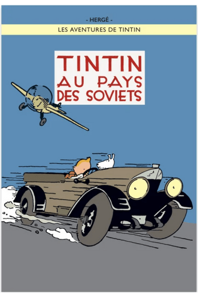 POSTER BOOK COVER - Tintin Au Pays Des Soviets (Colourised) - Mu Shop