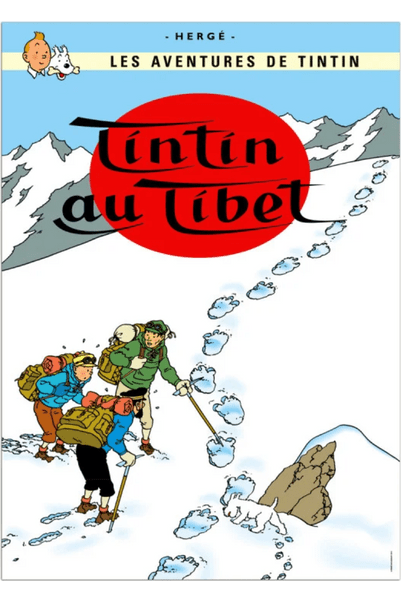 POSTER BOOK COVER - Tintin Au Tibet - Mu Shop