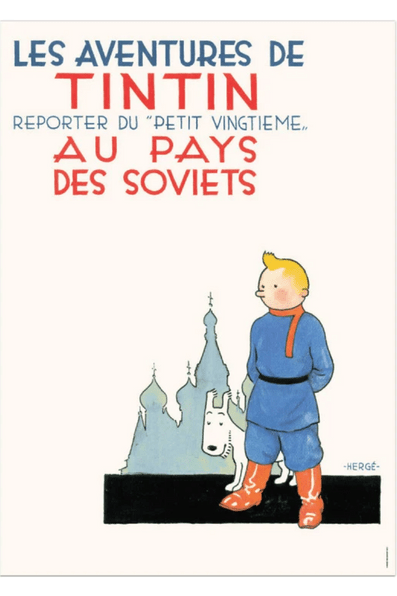 POSTER COVER - Tintin Au Pays Des Soviets - Mu Shop