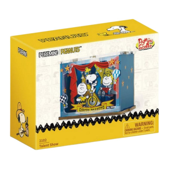Snoopy Talent Show DIY Mini Scene Wooden Construction Set 9cm