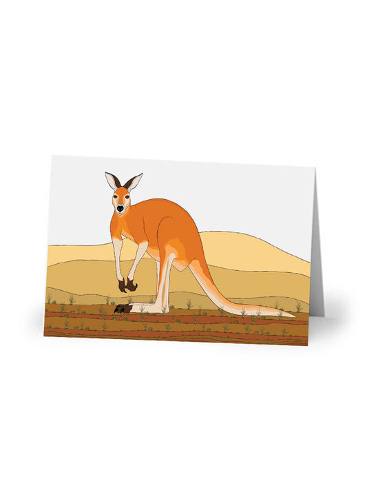 Australian Animal Card - Red Kangaroo