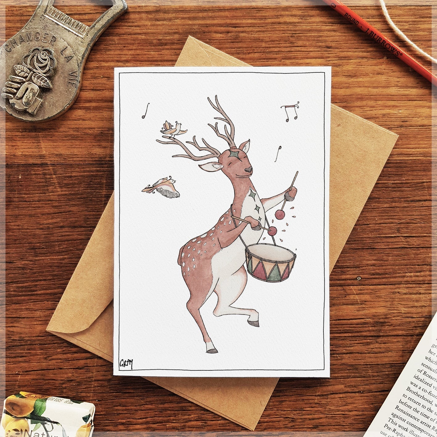 Reindeer Greeting Card - Mu Shop
