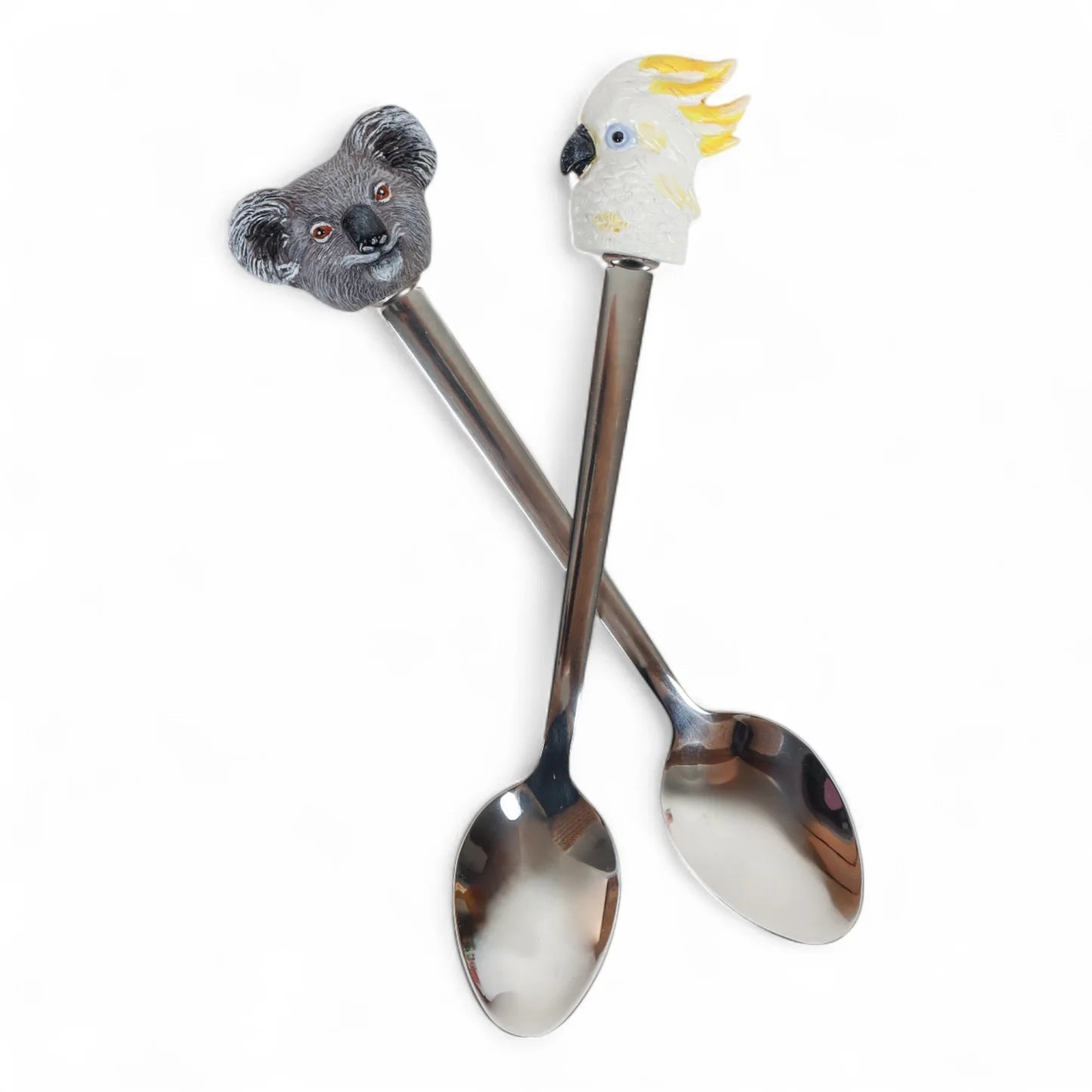 Resin Spoons Aussie Cuties Koala & White Cockatoo - Mu Shop