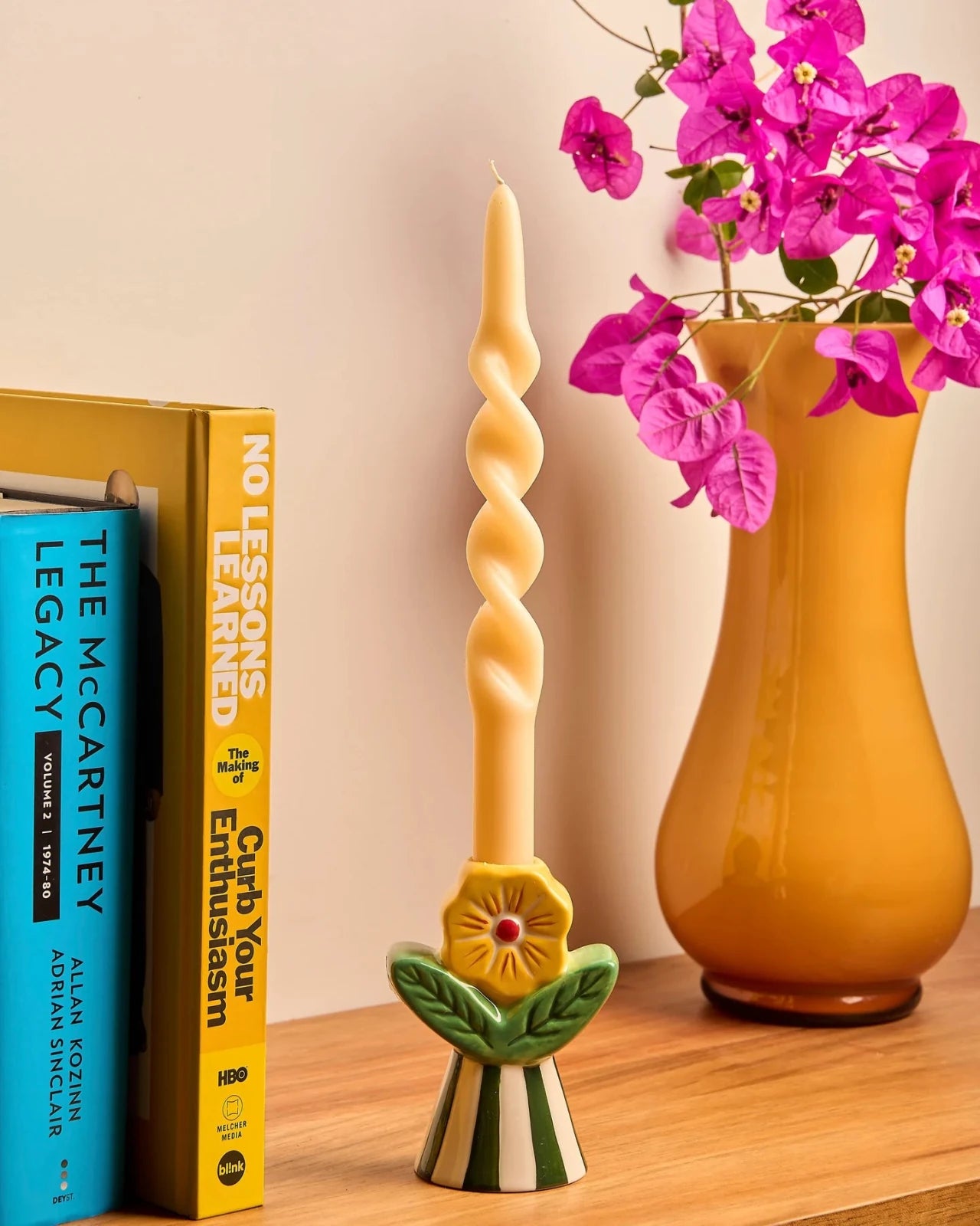 Retro Folk Stoneware Candle Holder - Mu Shop