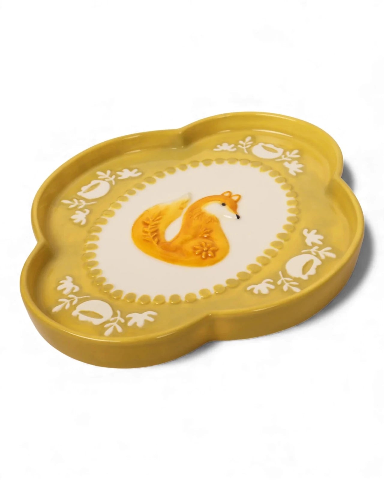 Retro Folk Stoneware Foxy Dish - Mu Shop