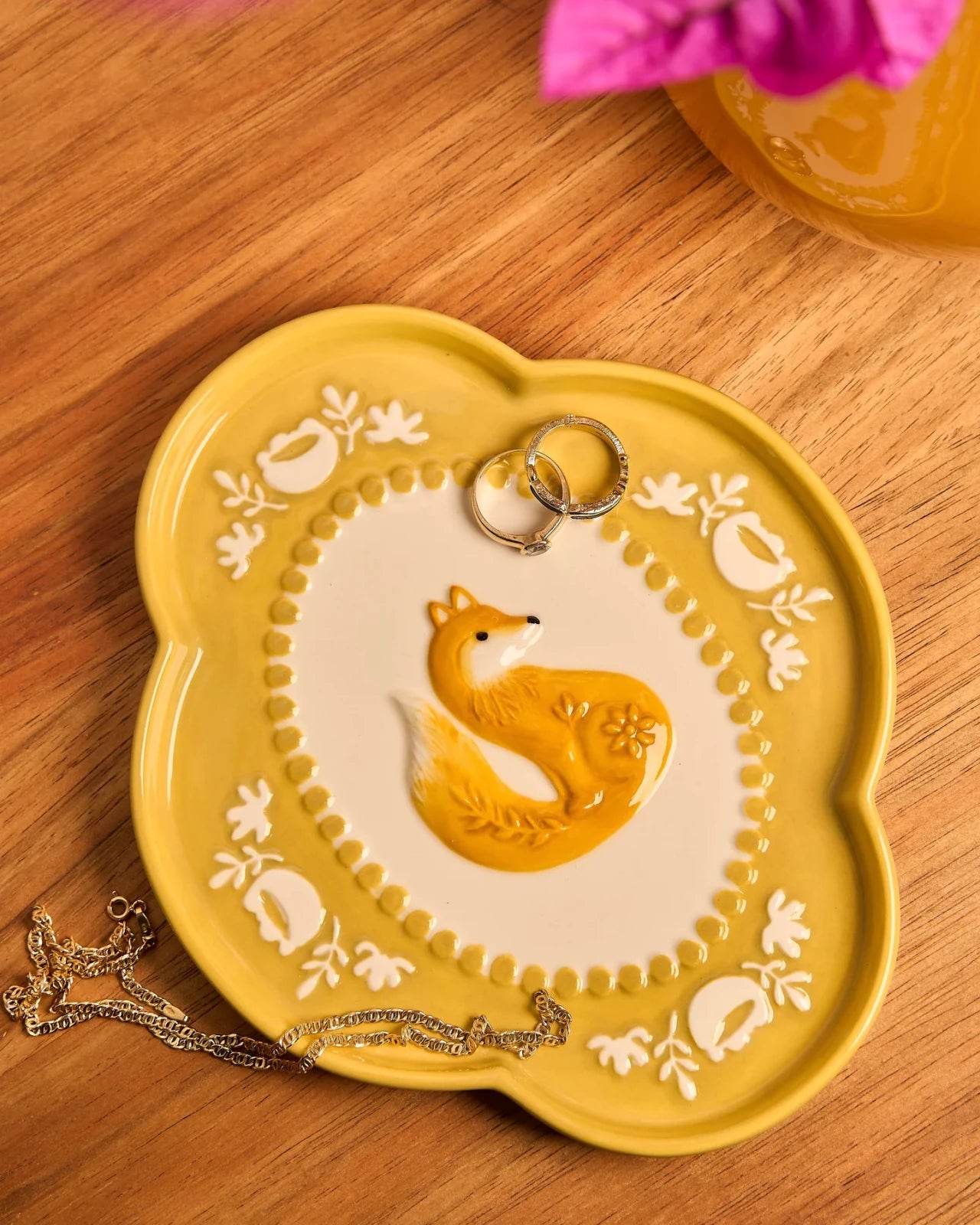 Retro Folk Stoneware Foxy Dish - Mu Shop