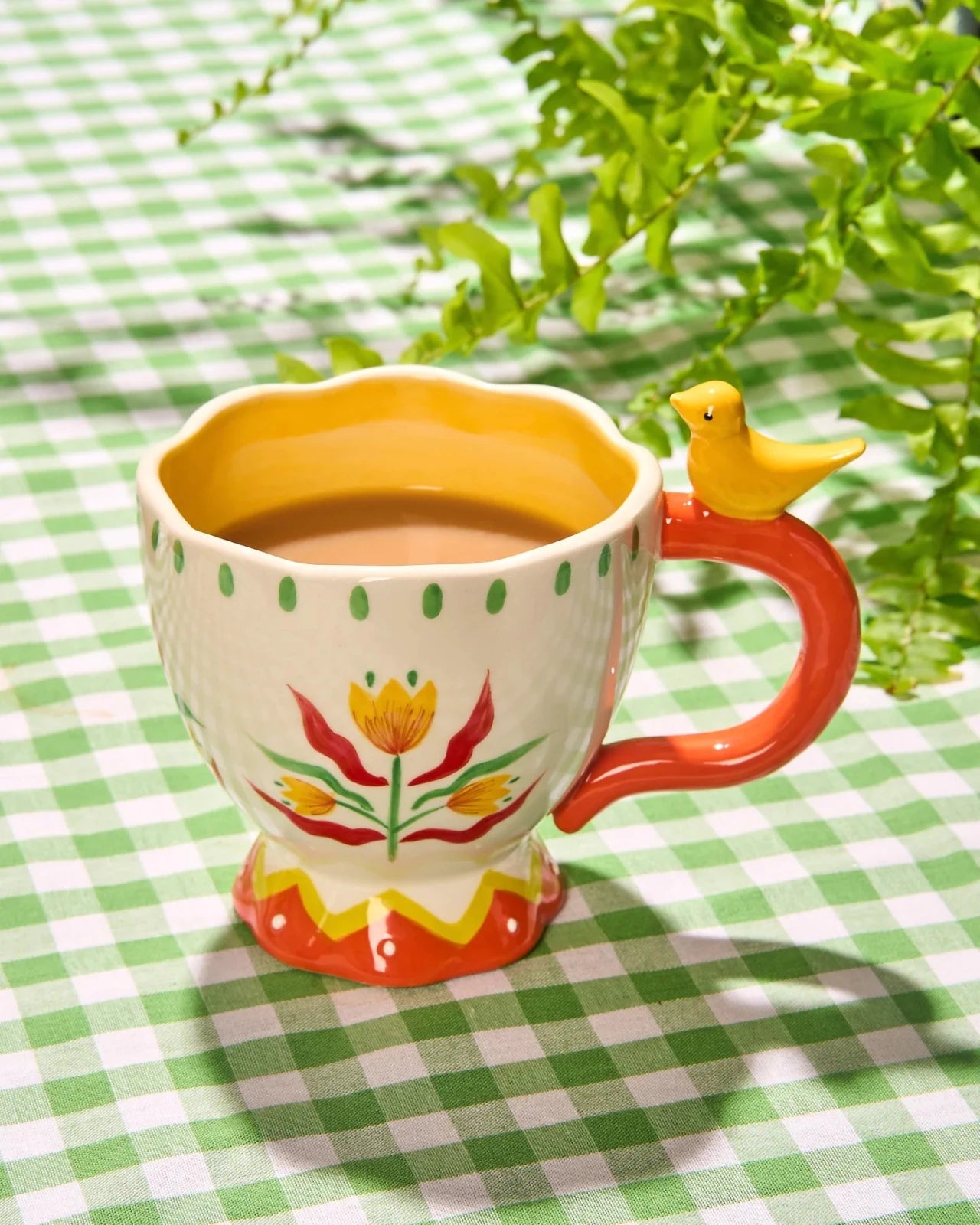 Retro Folk Stoneware Hand Painted Mug - Mu Shop