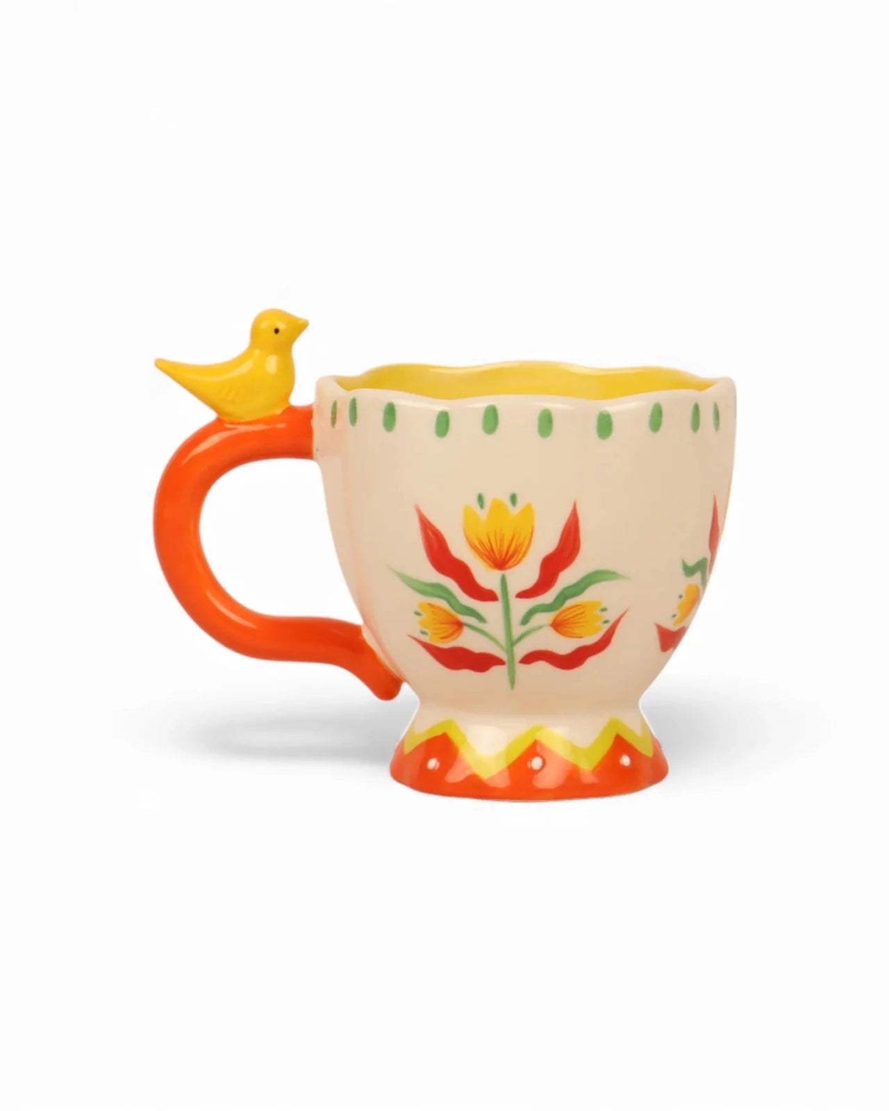 Retro Folk Stoneware Hand Painted Mug - Mu Shop