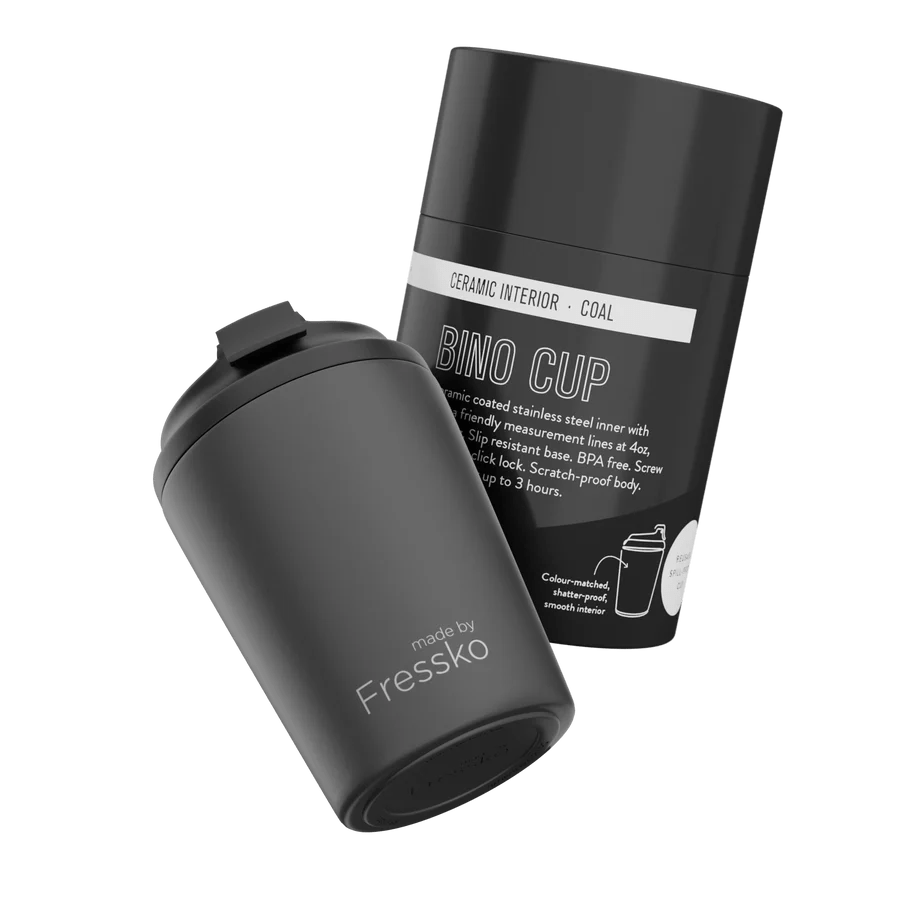 Reusable CERAMIC BINO Coal 227ml/8oz - Mu Shop