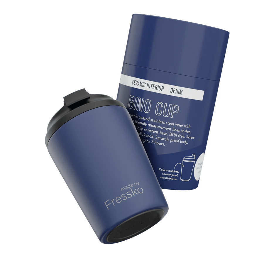 Reusable CERAMIC BINO Denim 227ml/8oz - Mu Shop