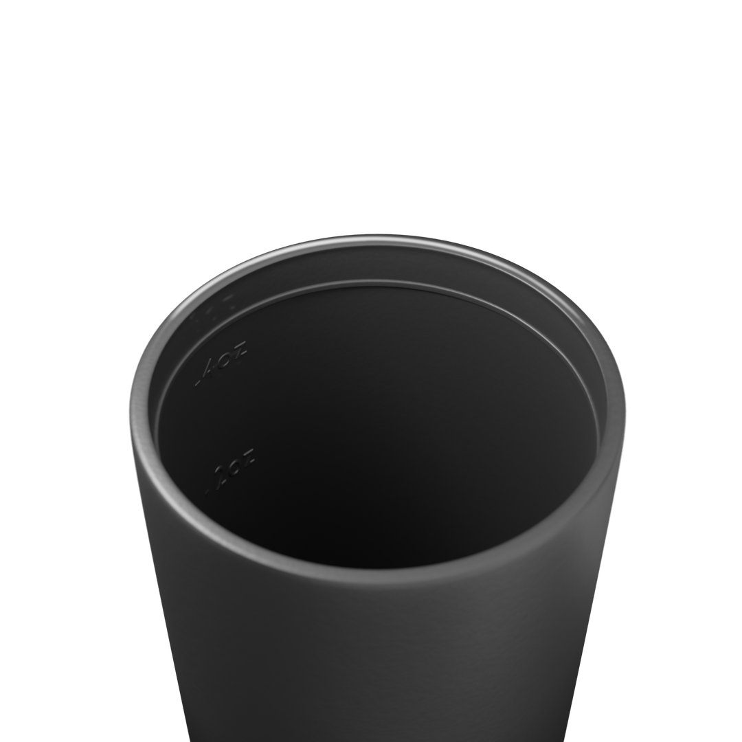 Reusable Coffee Cup - Piccolo Coal Ceramic 4oz - Mu Shop