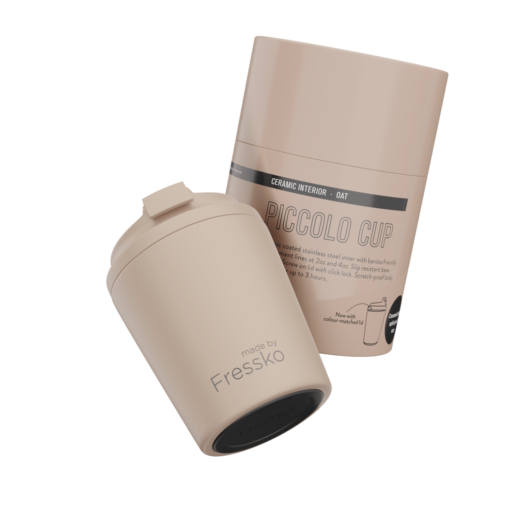 Reusable Coffee Cup - Piccolo Oat Ceramic 4oz - Mu Shop