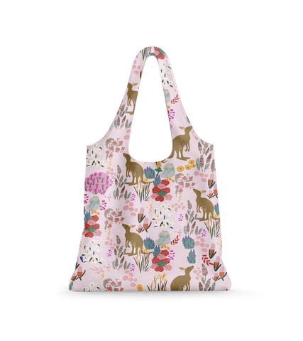 Reusable Shopping Bag - Pink Kangaroo - Mu Shop