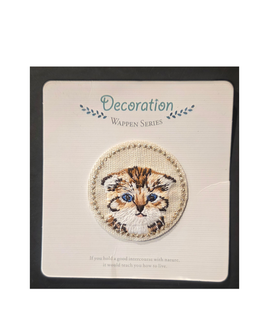 Kitten Embroidered Iron-On Patch