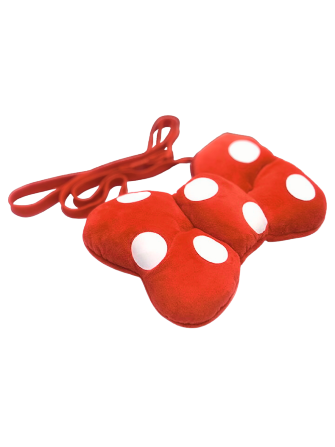 Disney Minnie Mouse Red Polkadot Bow Plush Shoulder Bag