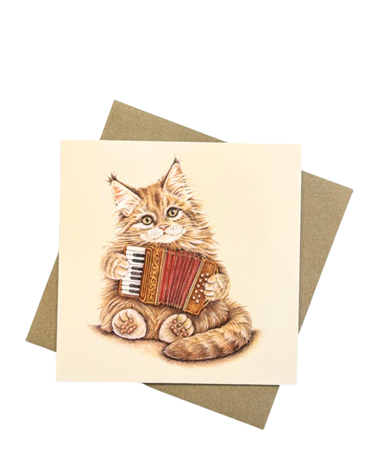 Maine Coon Purrformer Kitty Greeting Card