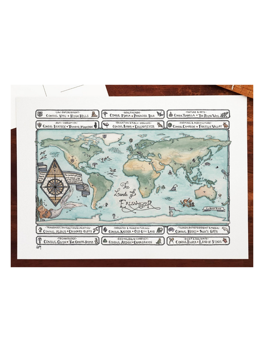 Lands of Erlenmeyer - A4 Art Print