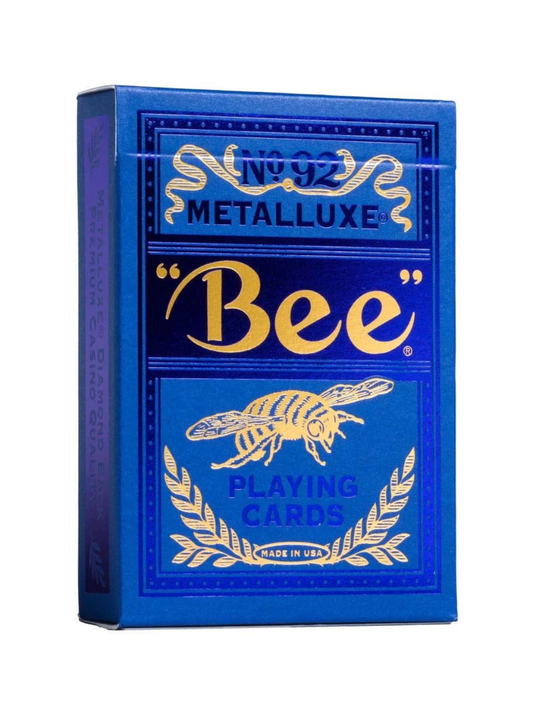 Metalluxe Bee Blue Playing Cards