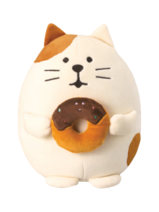Decole Concombre Puffy Mascot - Cat and Donut Medium
