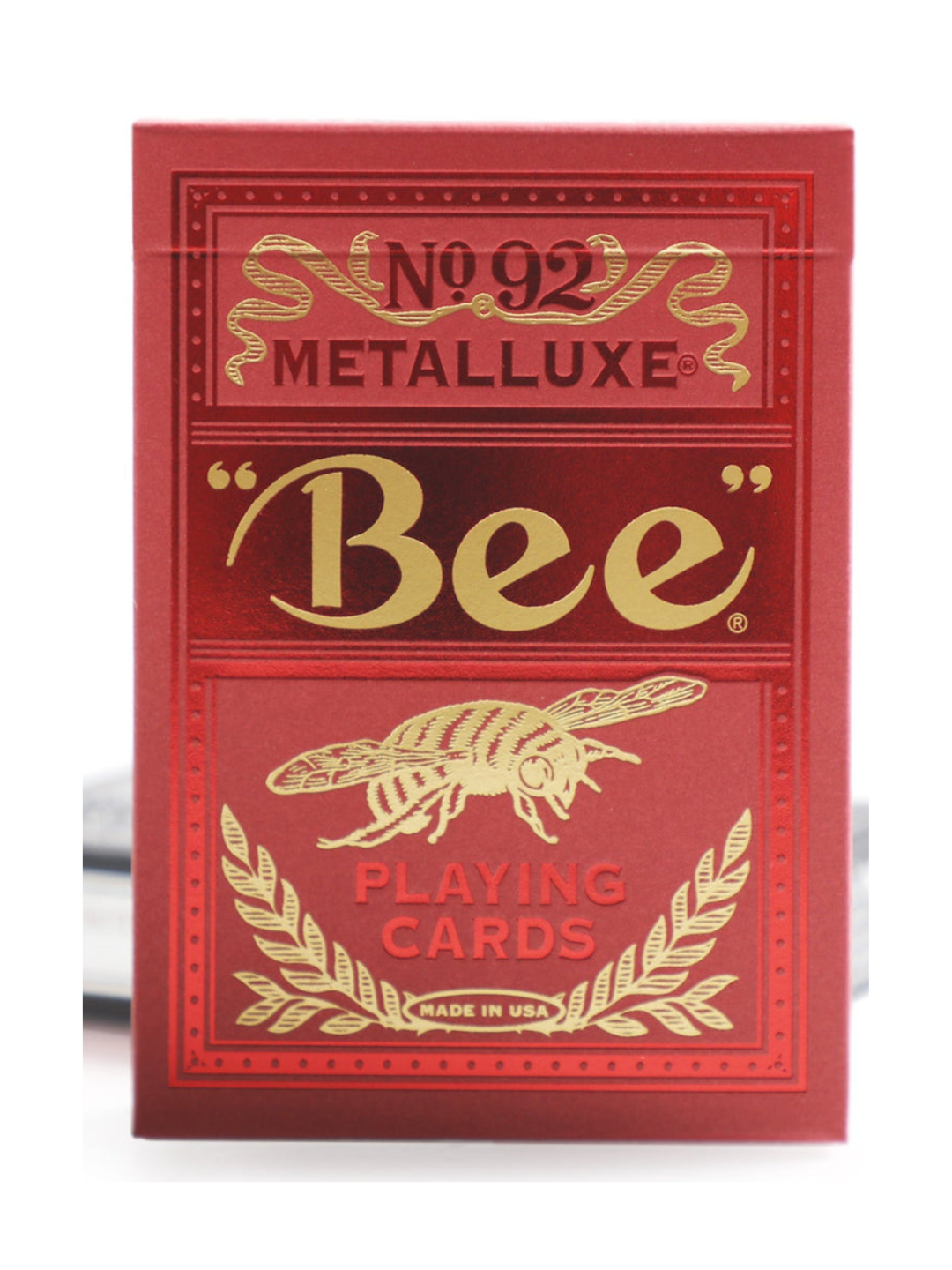 Bee Red Metalluxe Playing Cards