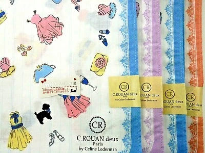 Paris Fashion Handkerchief 43 × 43cm - Purple