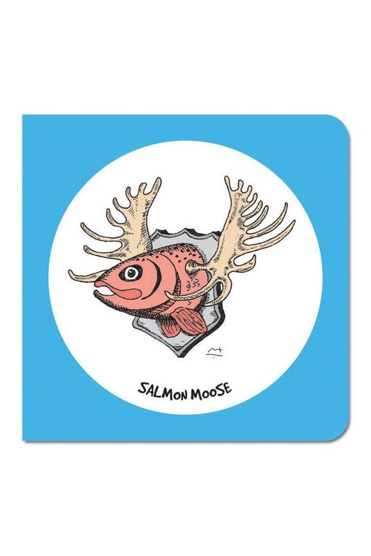 Salmon Moose Greeting Card - Mu Shop