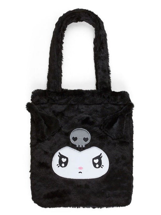 Sanrio Kuromi Fluffy Fur Tote Bag - Mu Shop