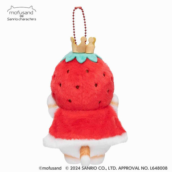 Sanrio × Mofusand Mascot Holder - Strawberry King - Mu Shop