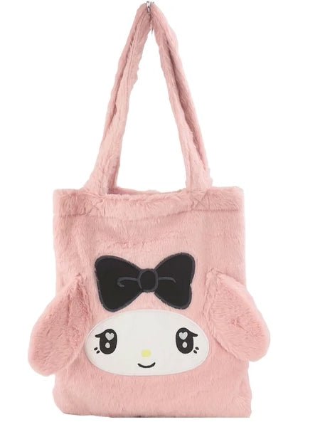 Sanrio My Melody Fluffy Fur Tote Bag - Mu Shop