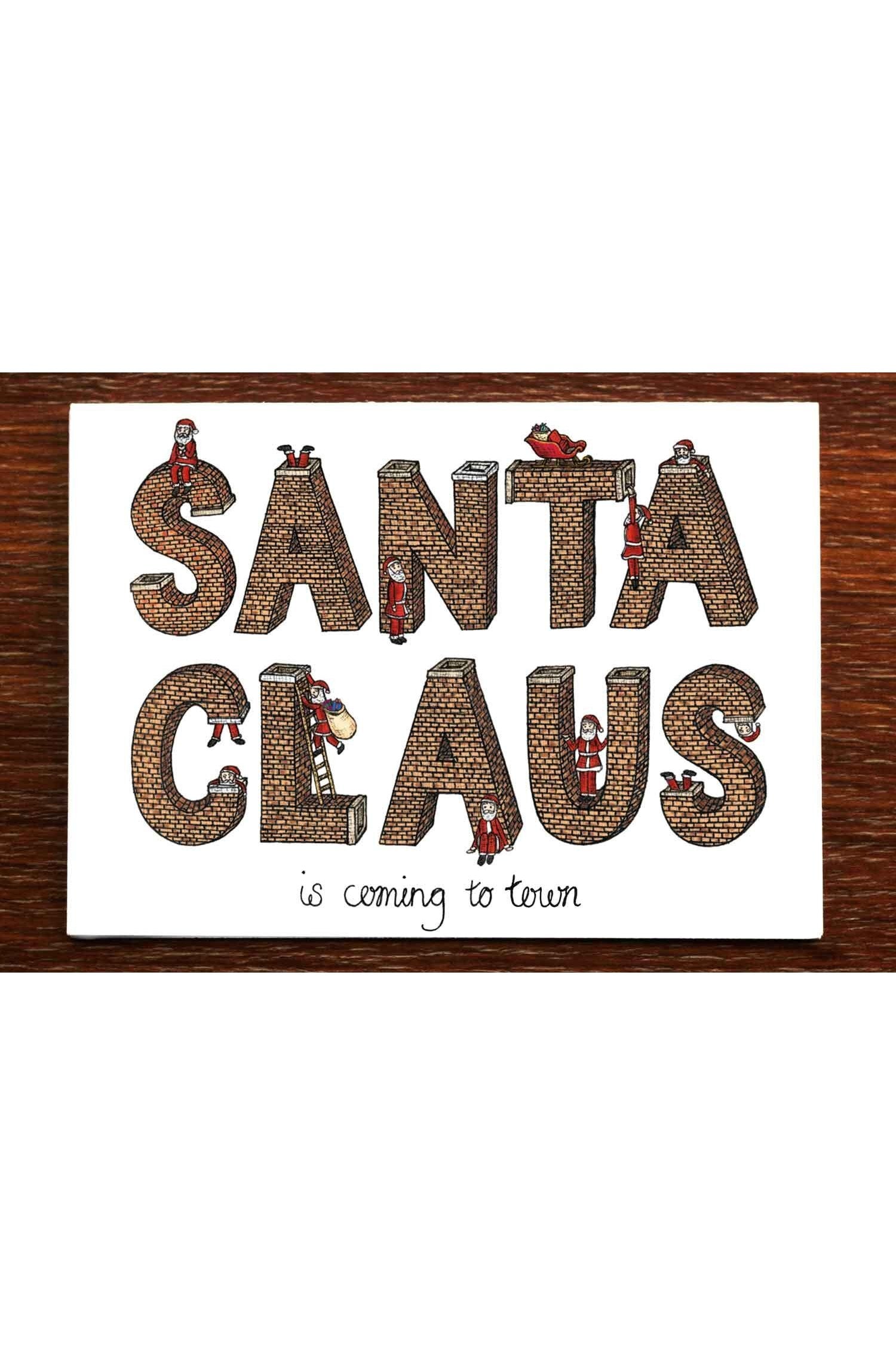 Santa Claus is Coming to Town - Christmas Card - Mu Shop