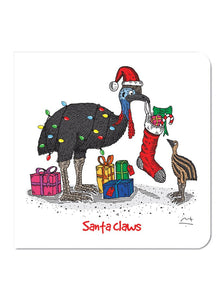 Santa Claws Christmas Card - Mu Shop