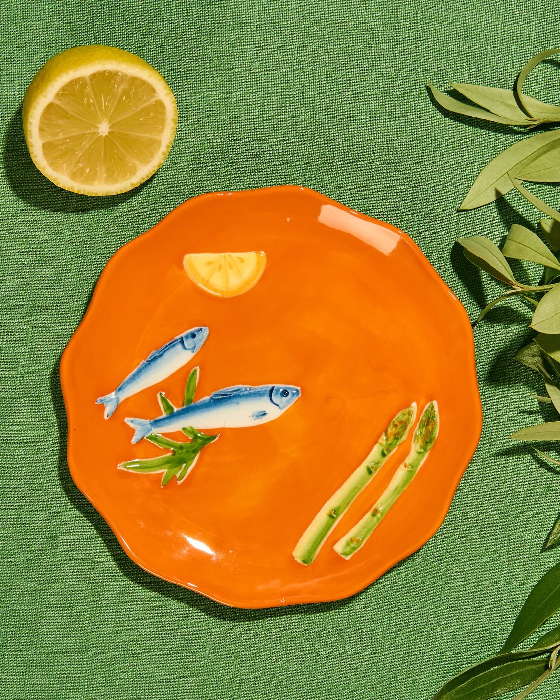 Sardines Stoneware Plate 16cm - Mu Shop