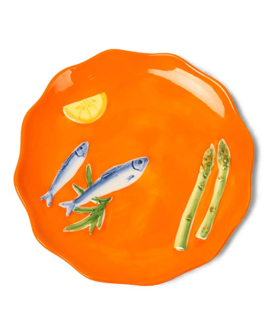 Sardines Stoneware Plate 16cm - Mu Shop