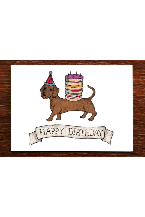 Sausage Dog Birthday - Birthday Card