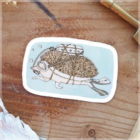 Scuba Hedgehog - Vinyl Sticker
