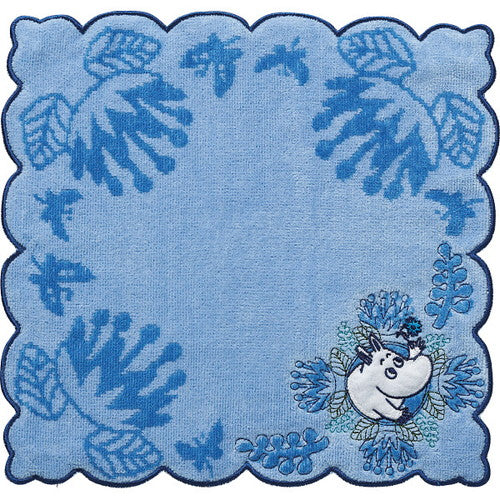 Moomin Mini Towel Quilting Blue 25 x 25cm