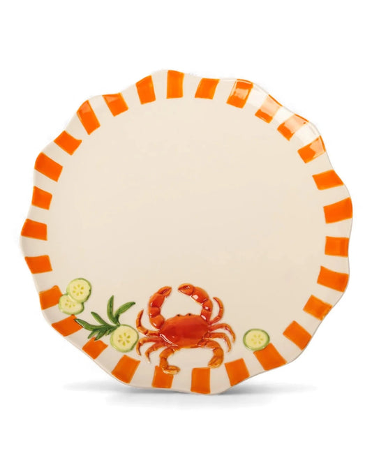 Seaview Stoneware Crab Dinner Plate 25.5cm - Mu Shop
