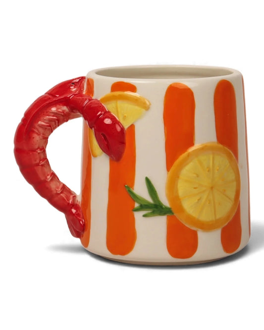 Seaview Stoneware Lobster Mug 580ml - Mu Shop