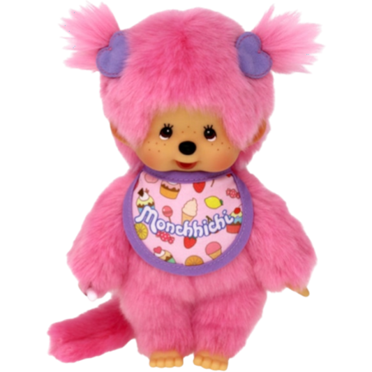 Monchhichi POP'n Candy Bib Girl Pink - 20cm
