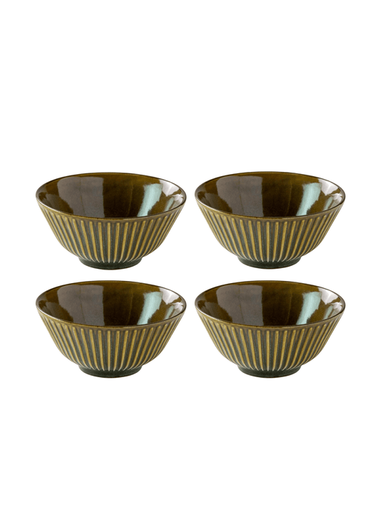 Sendan Chestnut Grey Fine Porcelain Bowl 14cm - set of 4 - Mu Shop